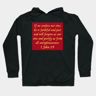 Bible Verse 1 John 1:9 Hoodie